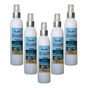 Kit 5 Aromatizador De Ambientes Aroma Marine Frasco 200Ml