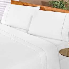 Jogo De Cama King Elegance 180 Fios 04 Peças - Branco