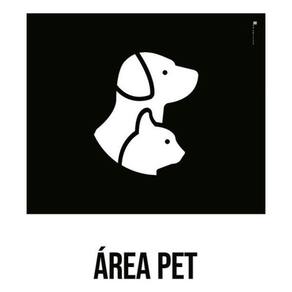 Kit 3 Placas Sinalização - Área Pet Desenho