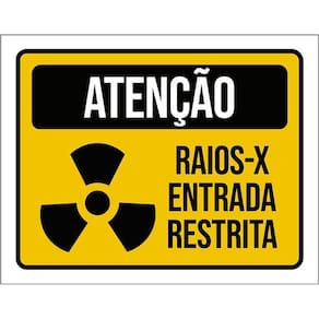 Kit 3 Placas Atenção Raios-X Entrada Restrita