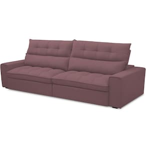 Sofá Retrátil Reclinável Para Sala De Estar Living 290cm Dimas F04 Veludo Lilás