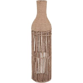 Vaso Fibra Decorativo Enfeite Casa 61x15x15cm Natural