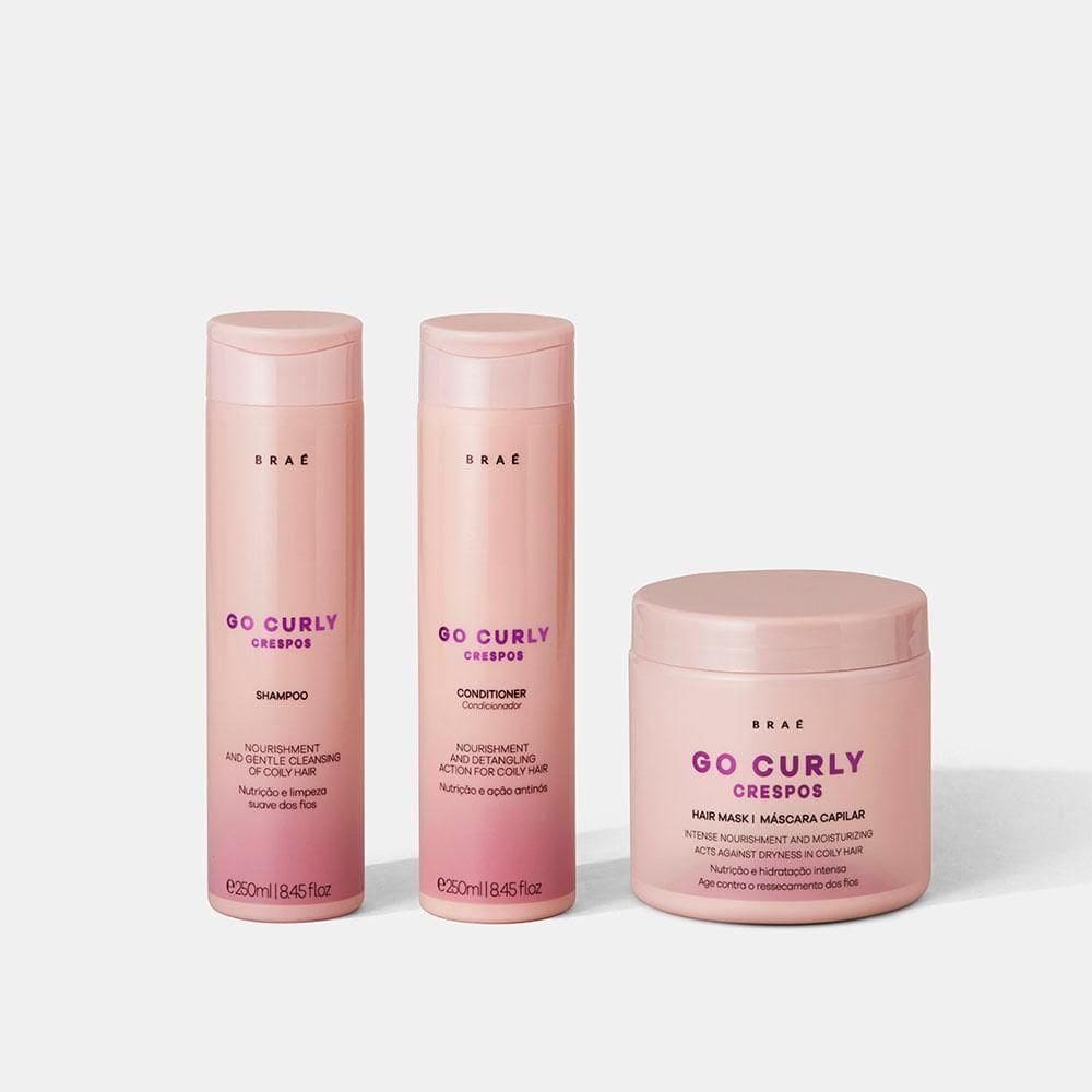 Braé Kit Go Curly Crespos Trio Máscara Kit Go Curly Crespos Trio Máscara
