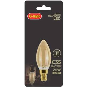 Lâmpada Led Filamento âmbar 2,5w 2000k E14/ E27 - G-light