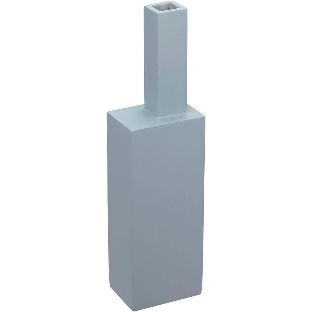 Vaso Decorativo Enfeite Casa Aparador Caixa Home&co Resina 30x8x6cm Cinza