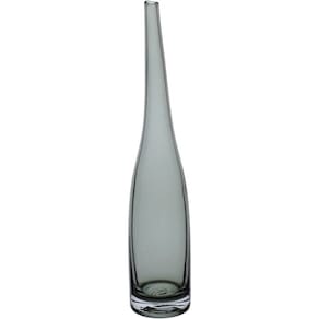Vaso Decorativo Enfeite Casa Garrafa Home&co Vidro 41x8x8cm Fume