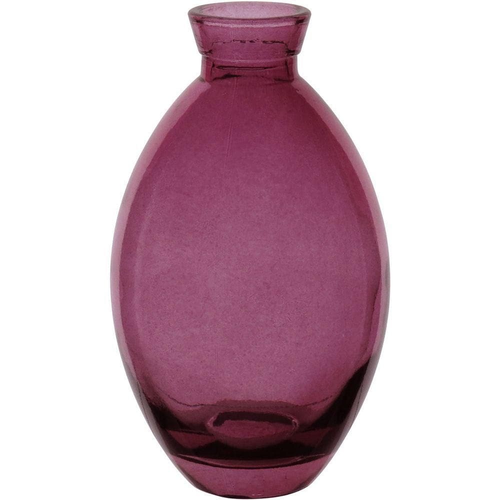 Vaso Decorativo Enfeite Casa Garrafa Home&co Vidro 12x7x7cm Roxo