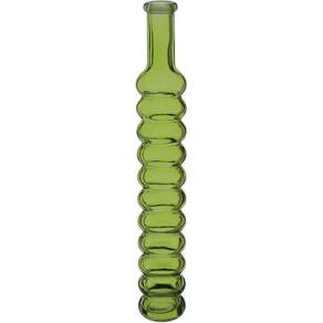 Vaso Decorativo Enfeite Casa Floreiro Home&co Vidro 30x6x6cm Verde