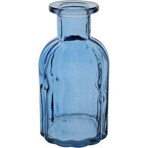 Vaso Decorativo Enfeite Casa Garrafa Home&co Vidro 14x7x7cm Azul