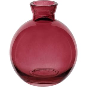 Vaso Decorativo Enfeite Casa Garrafa Home&co Vidro 9x7x7cm Vinho