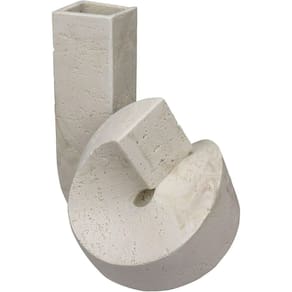 Vaso Decorativo Enfeite Casa Nó Home&co Resina 25x21x19cm Branco