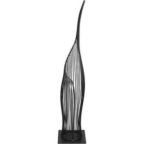 Vaso Decorativo Enfeite Casa Aramado Home&co Metal 65x17x17cm Preto
