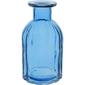 Vaso Decorativo Enfeite Casa Garrafa Home&co Vidro 10x5x5cm Azul