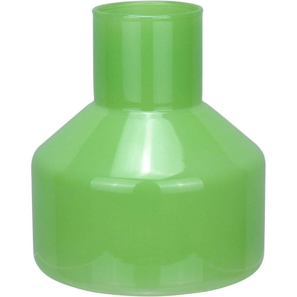Vaso Decorativo Enfeite Casa Garrafa Home&co Vidro 14x13x13cm Verde
