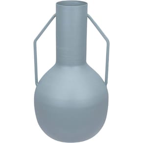 Vaso Decorativo Enfeite Casa Aparador Garrafa Home&co Metal 20x11x11cm Cinza