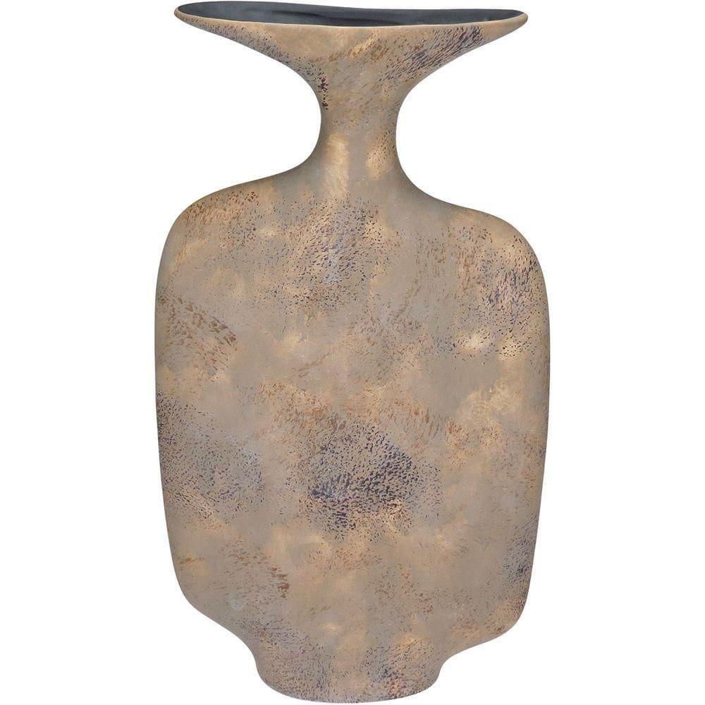 Vaso Decorativo Enfeite Casa Aparador Garrafa Home&co Cerâmica 31x18x8cm Bege