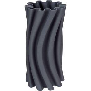 Vaso Decorativo Enfeite Casa Aparador 3d Home&co Cerâmica 28x14x14cm Cinza
