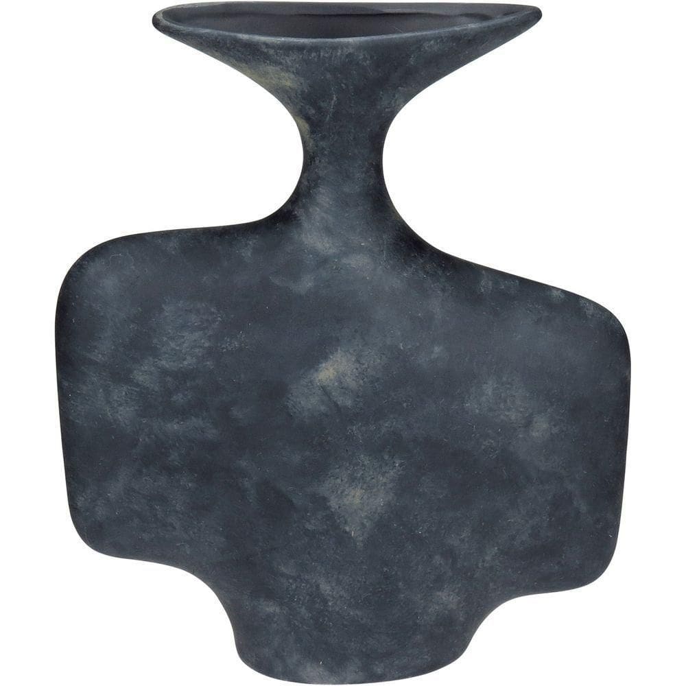 Vaso Decorativo Enfeite Casa Aparador Garrafa Home&co Cerâmica 27x23x8cm Preto
