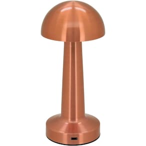 Luminária Decorativa Led Mesa Usb Metal 21x9x9cm Cobre