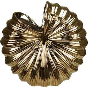 Vaso Decorativo Enfeite Casa Aparador Home&co Cerâmica 24x24x9cm Dourado