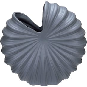 Vaso Decorativo Enfeite Casa Aparador Home&co Cerâmica 24x24x9cm Cinza