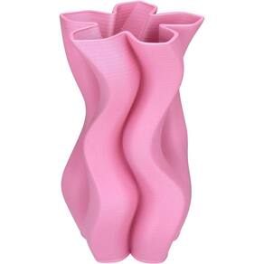 Vaso Decorativo Enfiete Casa Aparador 3d Home&co Cerâmica 24x14x14cm Rosa