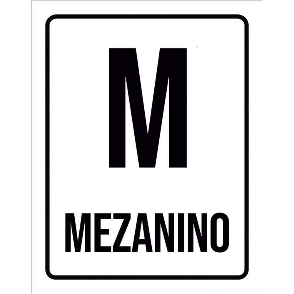 Placa Sinalização Ambiente Mezanino 36X46