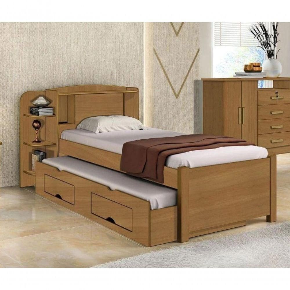 Cama Solteiro Com Box Milênio Plus 100% Mdf - Cinamomo