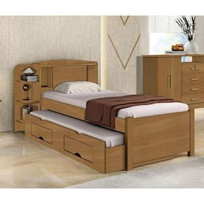 Cama Solteiro Com Box Milênio Plus 100% Mdf - Cinamomo