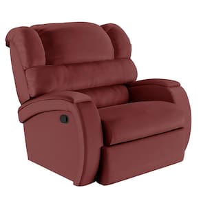 Poltrona Do Papai Reclinável Napoli Manual Gatilho Pu Vermelho Fh1 - D\`rossi