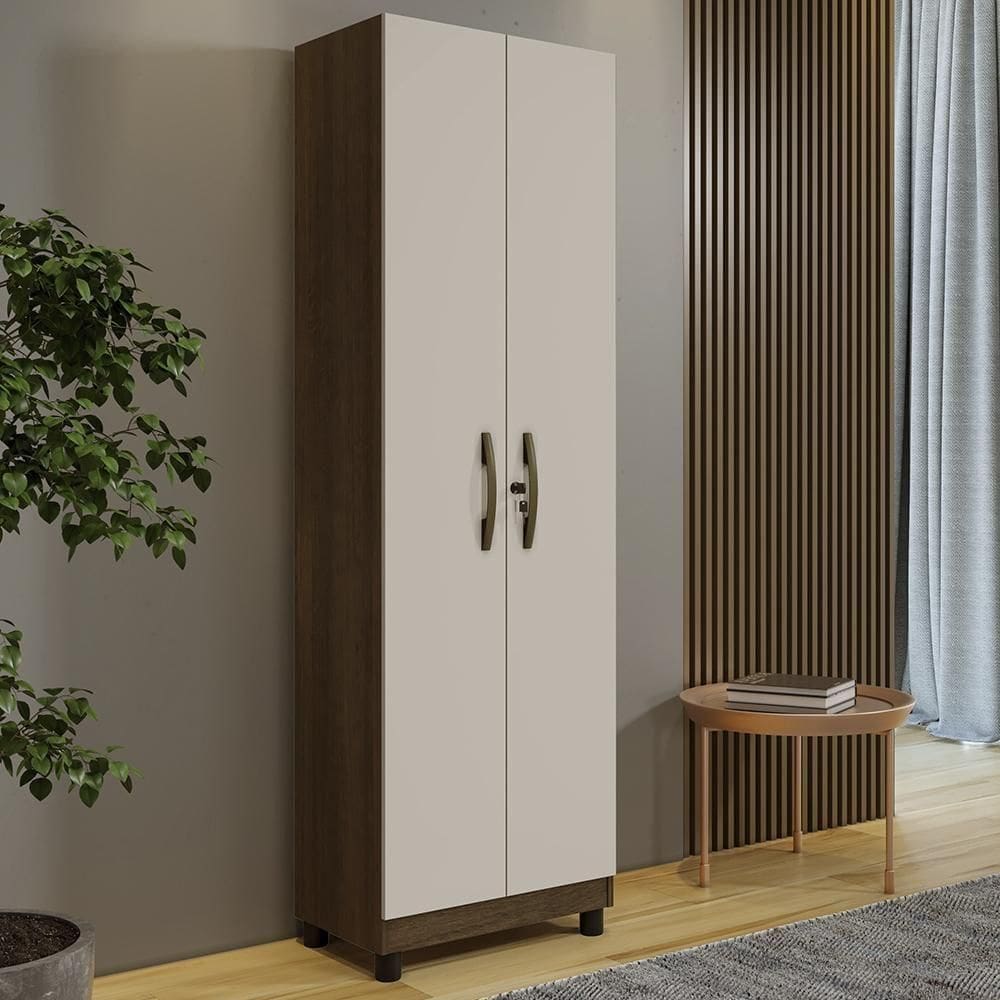 【9/2〆】 μ星 Armario Multiuso Sparta Com 2 Portas E Chaves Imbuia-off | Casas Bahia