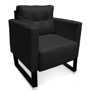 Poltrona Livia Corino Base Industrial Preto - D\`rossi Cor Preto