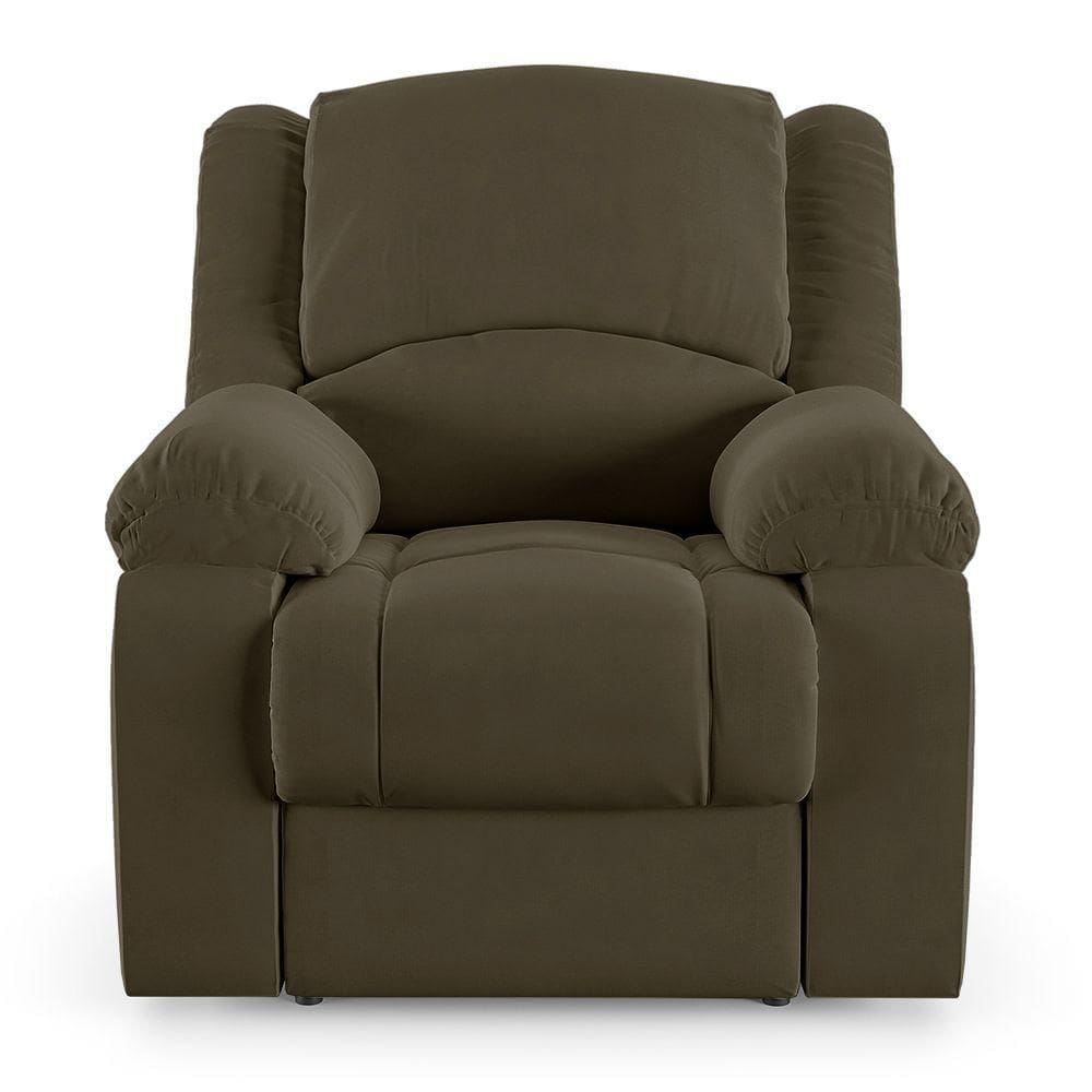 Poltrona Do Papai Reclinável Melim Power Touch Massagem Veludo Fh1 - D\`rossi Cor Marrom