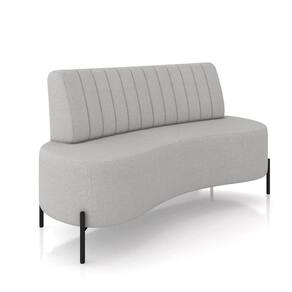 Sofá 2 Lugares Living 160cm Pé Ferro Pto Maraú Linho Cinza K01 - D\`rossi