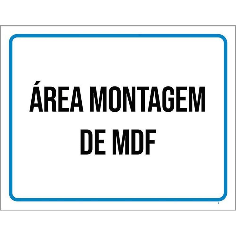 Placa Ambiente - Área Montagem De Mdf 36X46
