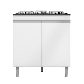 Balcão Para Cooktop Andréia 2 Portas Branco Ajl