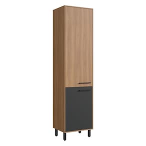 Paneleiro 55cm Com 2 Portas Havana Multimóveis Cr20313 Rovere/grafite