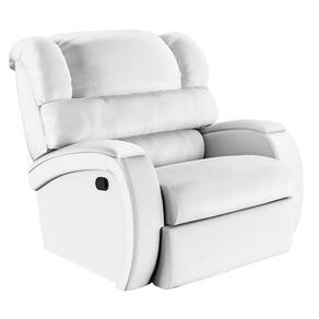 Poltrona Do Papai Reclinável Napoli Manual Gatilho Pu Fh1 - D\`rossi Cor Branco