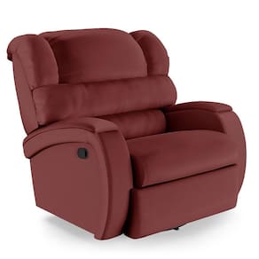 Poltrona Do Papai Reclinável Napoli Glider Giratória Usb Pu Vermelho Fh1 - D\`rossi