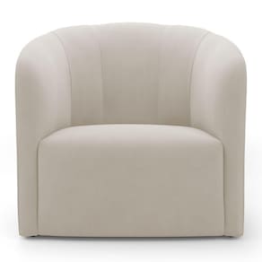 Poltrona Decorativa Living Abby Veludo Bege - Desk Design