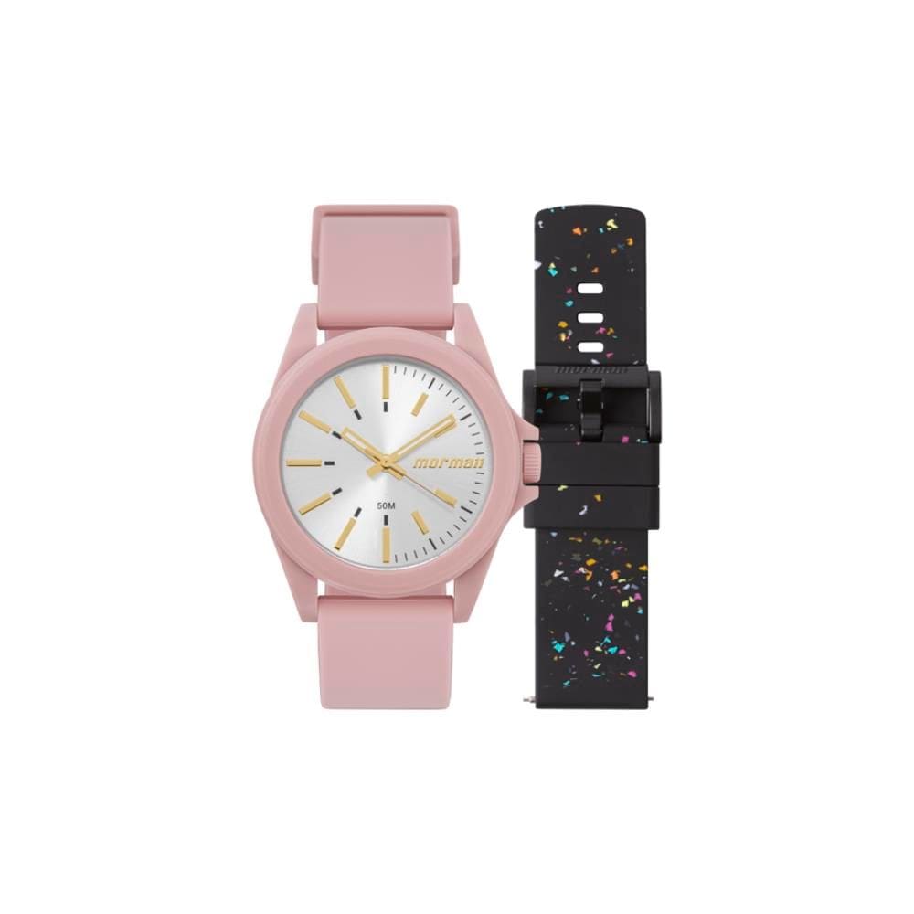 Relógio Mormaii Feminino Ref: Mo2035lv/t8k Rosa Troca Pulseira