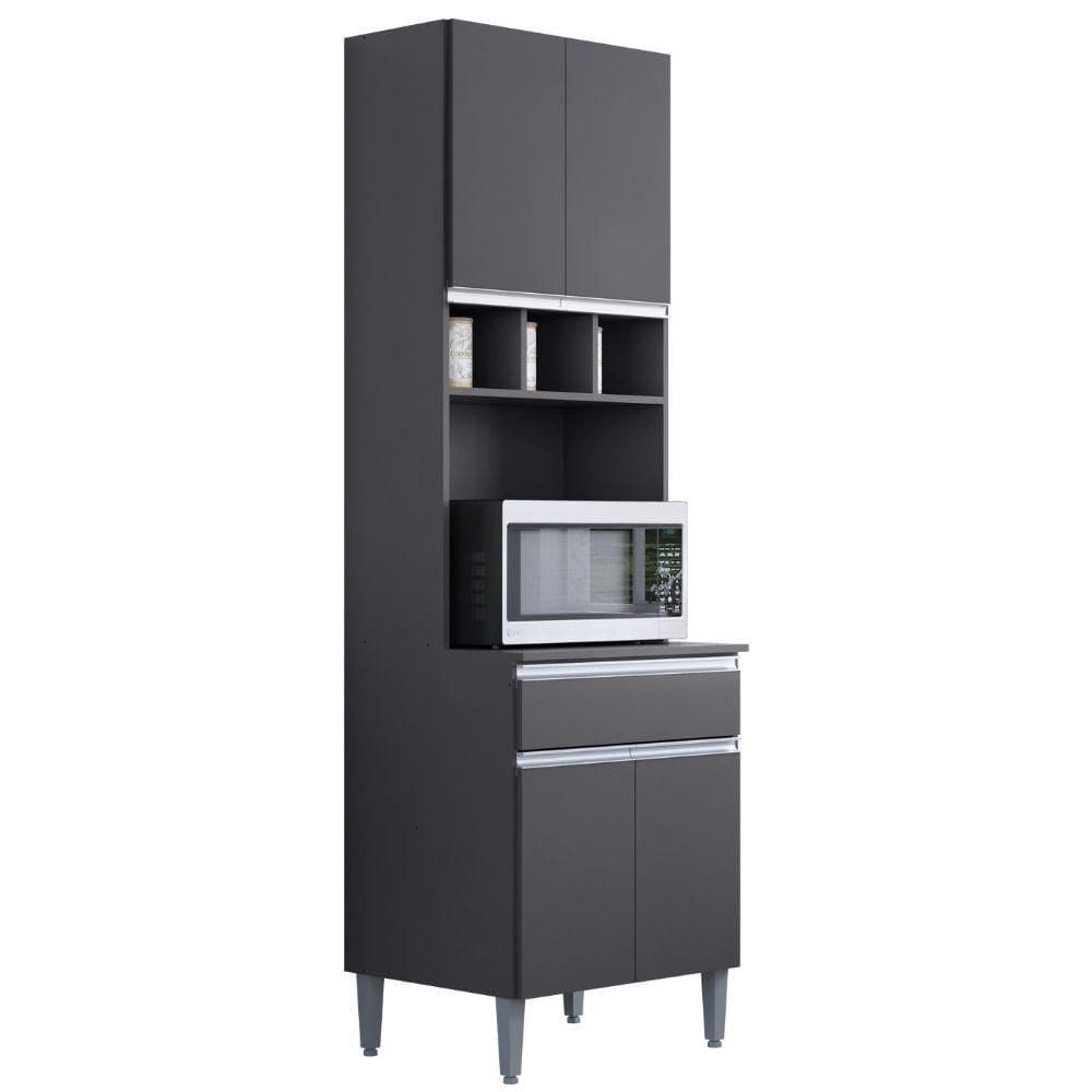 Paneleiro Duplo Andréia 4 Portas Cinza Ajl