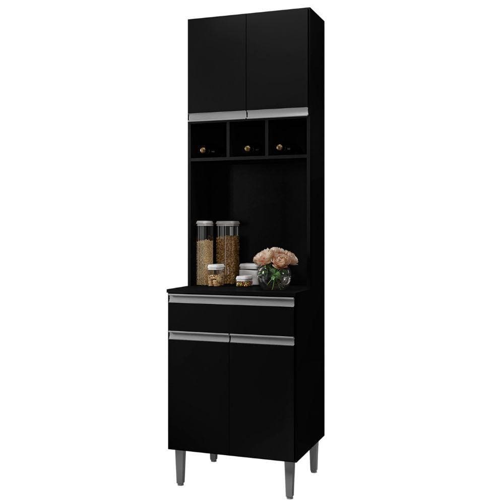 Paneleiro Duplo Andréia 4 Portas Preto Ajl