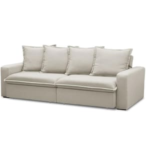 Sofá Retrátil Reclinável Living 195cm Vêneto F04 Veludo Bege