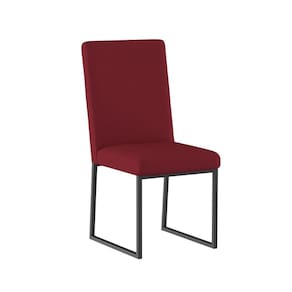 Cadeira Para Mesa De Jantar Base Industrial Preto Balaqui Marsala