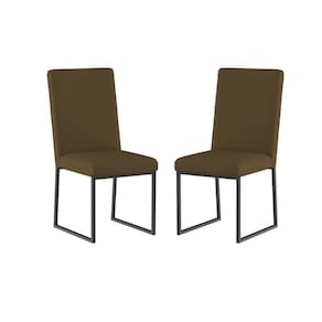 Kit 2 Cadeiras Para Mesa De Jantar Base Industrial Preto Balaqui Marrom