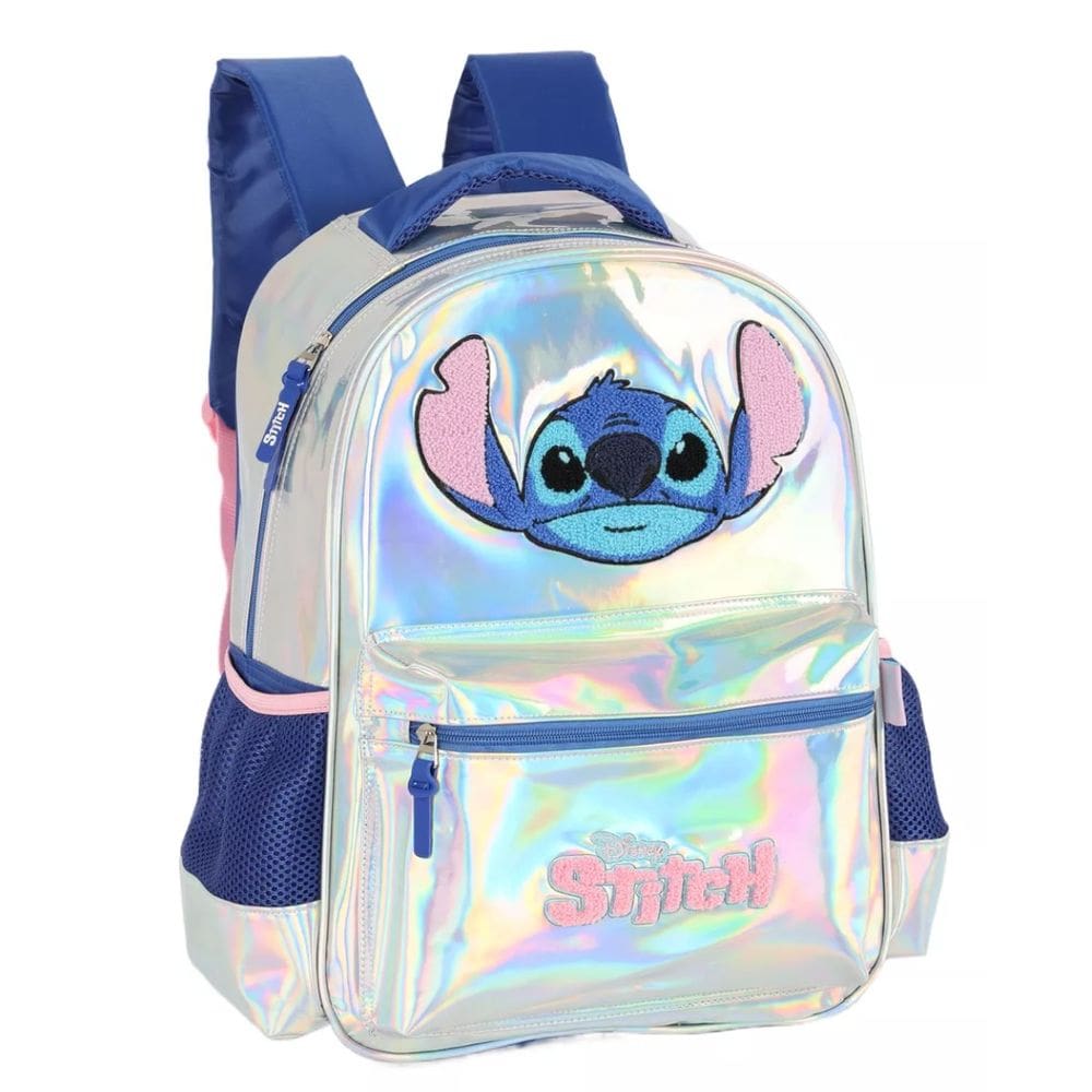 Mochila Lilo Stitch Escolar Disney Holográfica Costa Menina