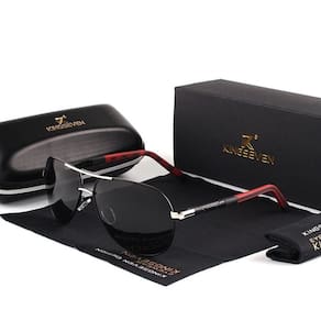 Óculos De Sol Polarizados Ultra Leve Estilo Piloto Elegante