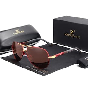 Óculos De Sol Polarizados Ultra Leve Estilo Piloto Elegante