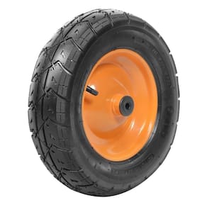 Pneu Com Câmara 3.5-8" E Roda Tramontina De Carrinho De Mão